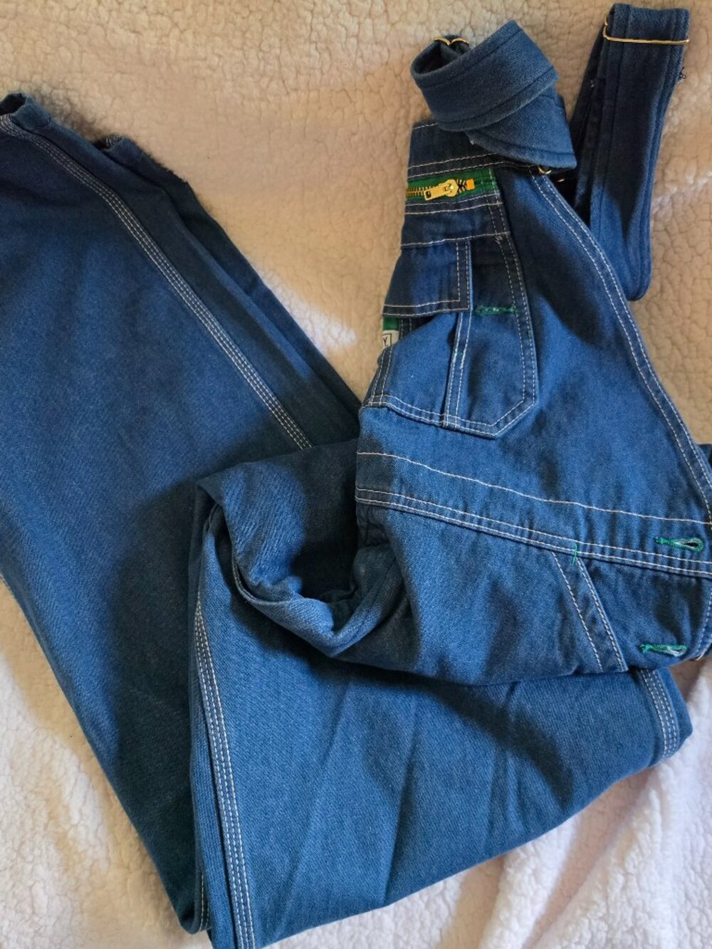Liberty Stonewashed Denim Bib Overalls New 38x34 - Picture 7 of 9
